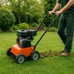 Read more about the article Wertykulacja trawnika okolice Szczecina – Ogród z Pasją