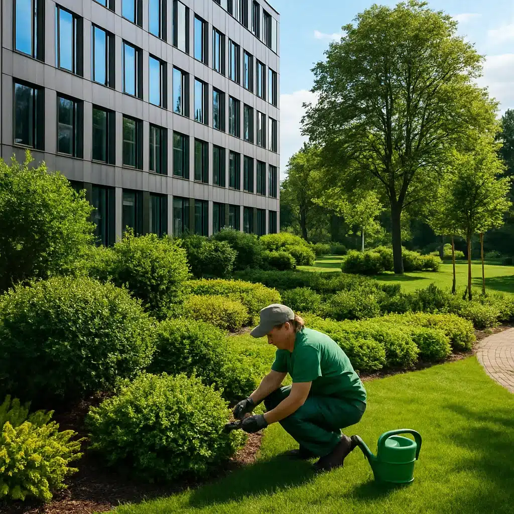 Read more about the article Pielęgnacja zieleni przy biurowcach Szczecin – Ogród z Pasją