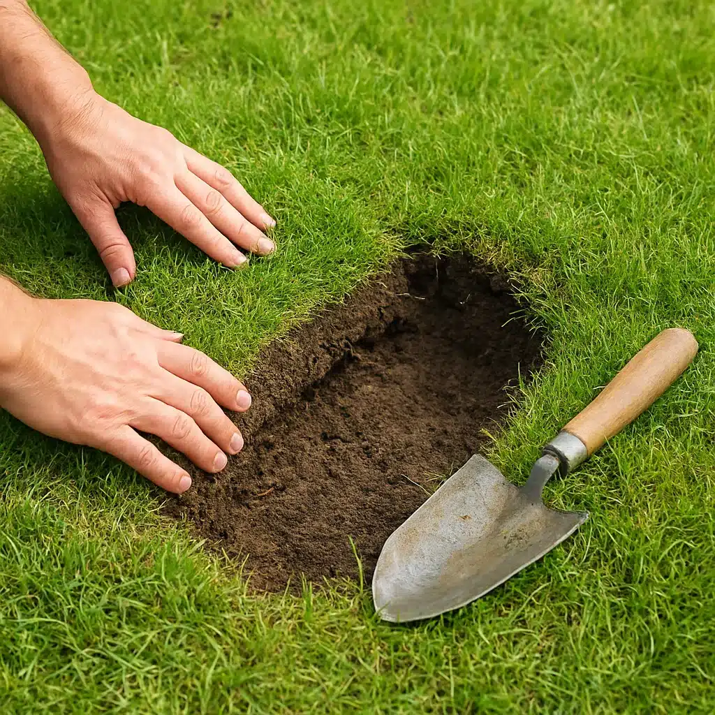 Read more about the article Jak naprawić koleiny i zagłębienia na istniejącym trawniku?